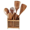 thumbnail image 3 of Eco-Friendly Moré Wood Cooking Utensil Set with Long Handle – Non-Stick Safe Spatulas & Salad Spoon for Stir-Fries, Pancakes, and Kitchen Versatility, Customizable with Engraved LOGO, 3 of 5