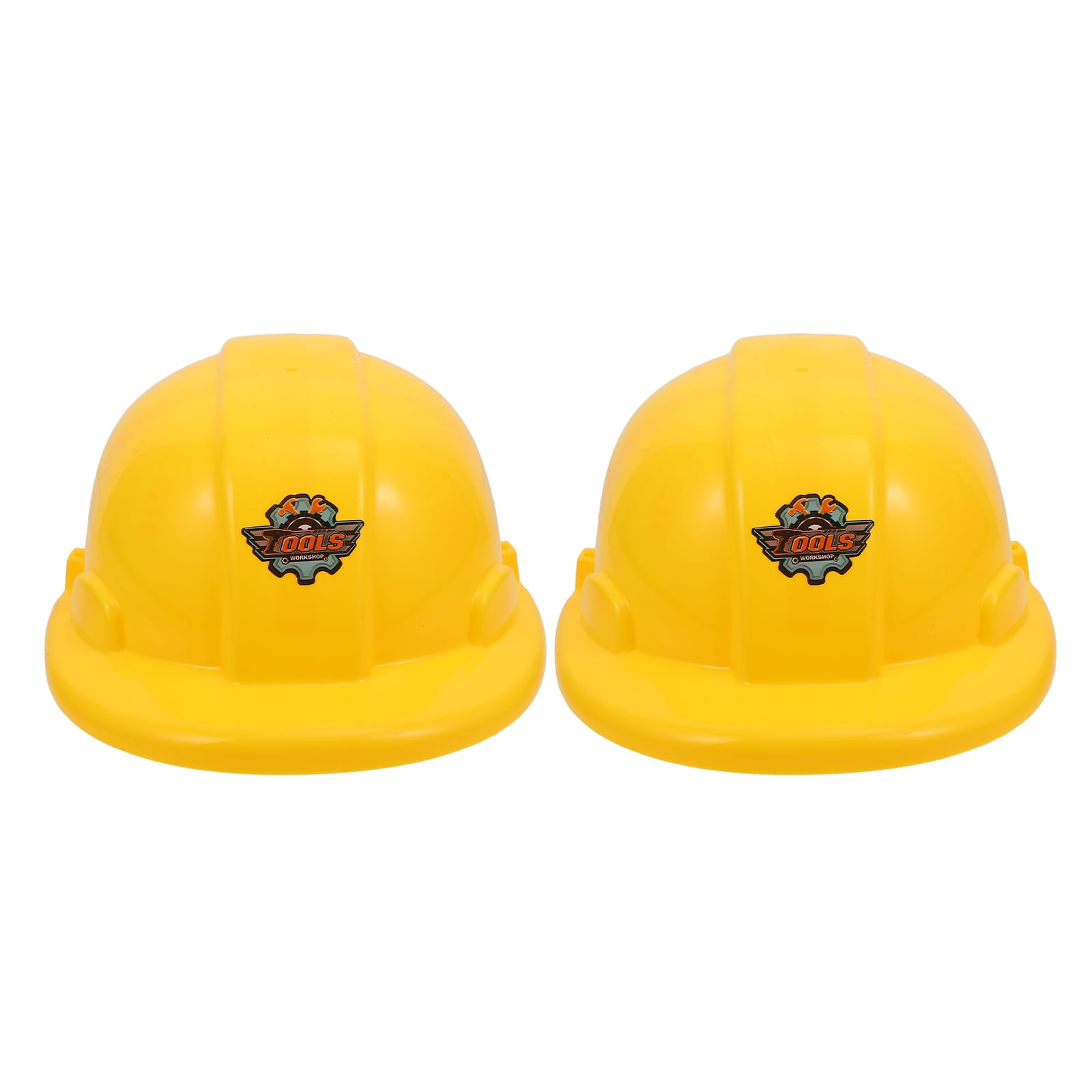 Homemaxs 2pcs Simulation Construction Hats Kids Plastic Hats