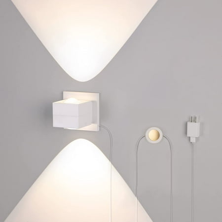 

Tubicen Modern LED Wall Sconce Powerful Indoor Up Down Wall Light Large Lighting Area 6W LED Dimmable Home Theater Sconces Black Wall Lamp for Living Room Hallway Stairway