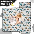 thumbnail image 4 of Monster Cartoon Truck Gray Pattern Teens Toddler Nap Mat with Pillow, Sleeping Mat Bag for Preschool Daycare 59"x22", 4 of 6