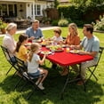 thumbnail image 6 of Rectangle Picnic Table Cloth Waterproof Elastic Fitted Tablecloths for 6 Foot Rectangle Tables, Washable Polyester Rectangular Patio Table Cover - Camping Indoor Outdoor Use, 6 of 7
