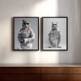 thumbnail image 3 of Animals Taking a Bath Abstract Funny Canvas Painting Print Wall Art for Living Room Bathroom Decoration Frameless, 3 of 7