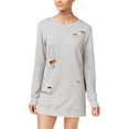 thumbnail image 1 of Material Girl Womens MixMatch Sweatshirt, Grey, XX-Small, 1 of 1