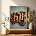 thumbnail image 6 of Qisvanset Faith Wooden Wall Canvas Wall Art 15.75x11.81 Inches, 6 of 8