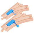 thumbnail image 4 of 2pcs Wooden Train Track Intersections Switch Track Accessories Toy Train Set Compatible With Major Brands Educational And Fun For Kids, 4 of 4