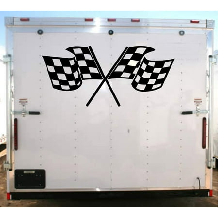 Checkered Flag Decal Trailer Racing Decal Trailer Sticker Graphics YT20