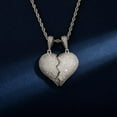 thumbnail image 2 of Collar a juego, regalo de medio corazón magnético, colgante sencillo para parejas, cadera 54x41mm, 2 of 8