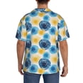 thumbnail image 7 of Goofa Circular Printed Men's Casual Short-sleeved Shirt,Lightweight Breathable Button-down,Summer Casual men's top,Versatile Fashion shirt-Large, 7 of 7