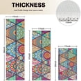 thumbnail image 4 of Multicolor Ethnic Geometric Pattern Kitchen Rugs Sets Of 3,Kitchen Runner Rugs Non Skid Washable,Decorative Kitchen Floor Mats for Kitchen,Sink,Laundry,17"x30"+ 17"x47" + 17"x59", 4 of 6
