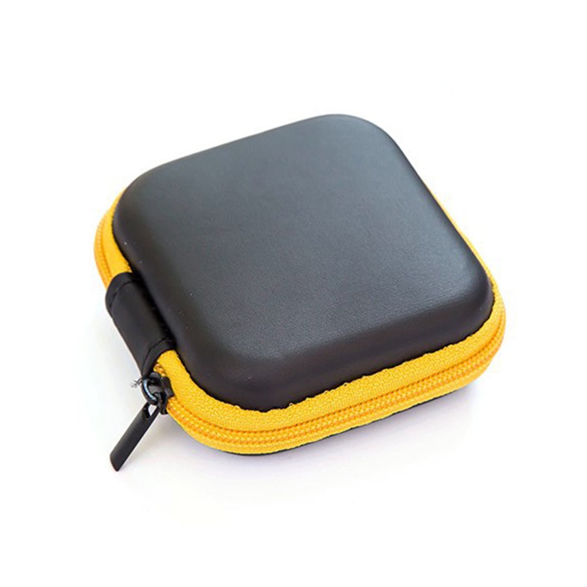 Leather Earphone Storage Bag Case Earbuds Mp3 USB Cable Pouch Pocket Wallet