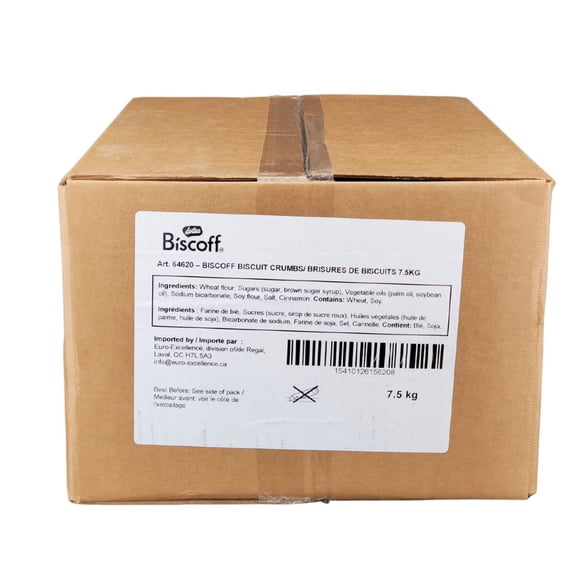 Lotus Biscoff - Biscuit Crumble - 7.5kg - 1ct - Pre-Crushed Efficiency for Professional Baking and Dessert Toppings (1ct)
