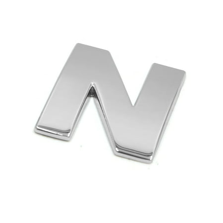 Silver Tone Metal N Letter Shaped Car Auto Exterior Emblem 3D Sticker Decor | Walmart Canada