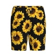 thumbnail image 4 of Naloa Sunflower 6 Men's Short Pajama Pants, Lounge Comfort Shorts with Elasticized Waistband and Side Pockets - 3X-Large, 4 of 9
