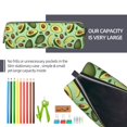 thumbnail image 5 of Cauagu Avocado With Seeds Print Leather Pencil Pen Case - Stationery Bag Portable Stationery Bag Big Capacity Pencil Pouch Cosmetic Organizer Bag for Men & Women, 5 of 7