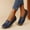 #046-Dark Blue, variant on Women's Fashion Casual Loafer Shoes – Comfortable Soft Sole & Upper with Studded Details Everyday Flat Shoes for Women Footwear