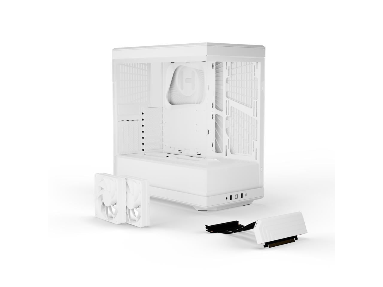 HYTE Y40 Mainstream Vertical GPU Case ATX Mid Tower Gaming Case with PCI Express 4.0 x 16 Riser Cable Included, Snow White