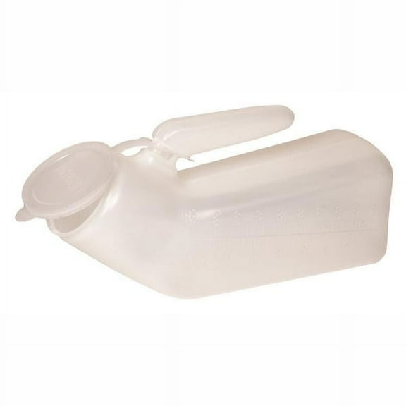 PCP Male Urinal, Portable, Bed Pan, Clear Plastic,