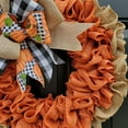 thumbnail image 2 of Fall Burlap Wreath Autumn Wreaths for Front Door Farmhouse,Thanksgiving Pumpkin Wreath with Bows Decor, 2 of 6