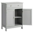thumbnail image 2 of Ktaxon Bathroom Floor Cabinet, Freestanding Storage Cupboard w/ Drawer and 2 Doors, MDF Gray, 2 of 26