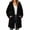 Black, variant on Edvintorg Womens Jackets Plus Size Long Sleeve Casual Coat Fall Winter Hooded Zip up Long Outerwear with Pocket Womens Clothing Black S-3XL