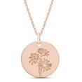 thumbnail image 4 of AFFY April Birth Month Daisy Flower Disk Pendant In 14K Rose Gold Plated 925 Sterling Silver for Womens 18" Chain, 4 of 7