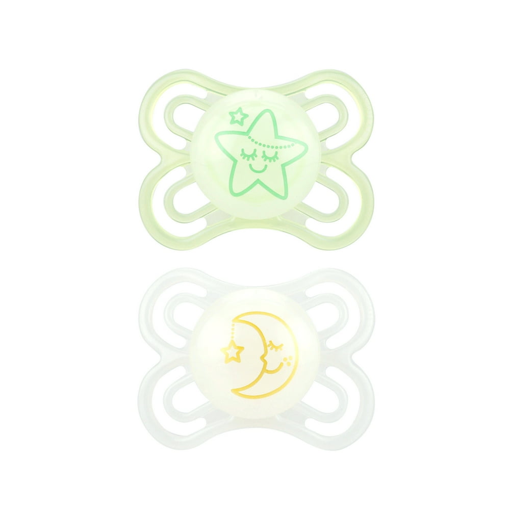 MAM Glow In The Dark Pacifiers, Baby Pacifier 06 Months, Best Pacifier