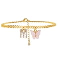 thumbnail image 1 of Anklet Jewelry Initial Anklet for Women – Delicate Foot Chain with Lettered Charm for Stylish Everyday Accessory, 1 of 1