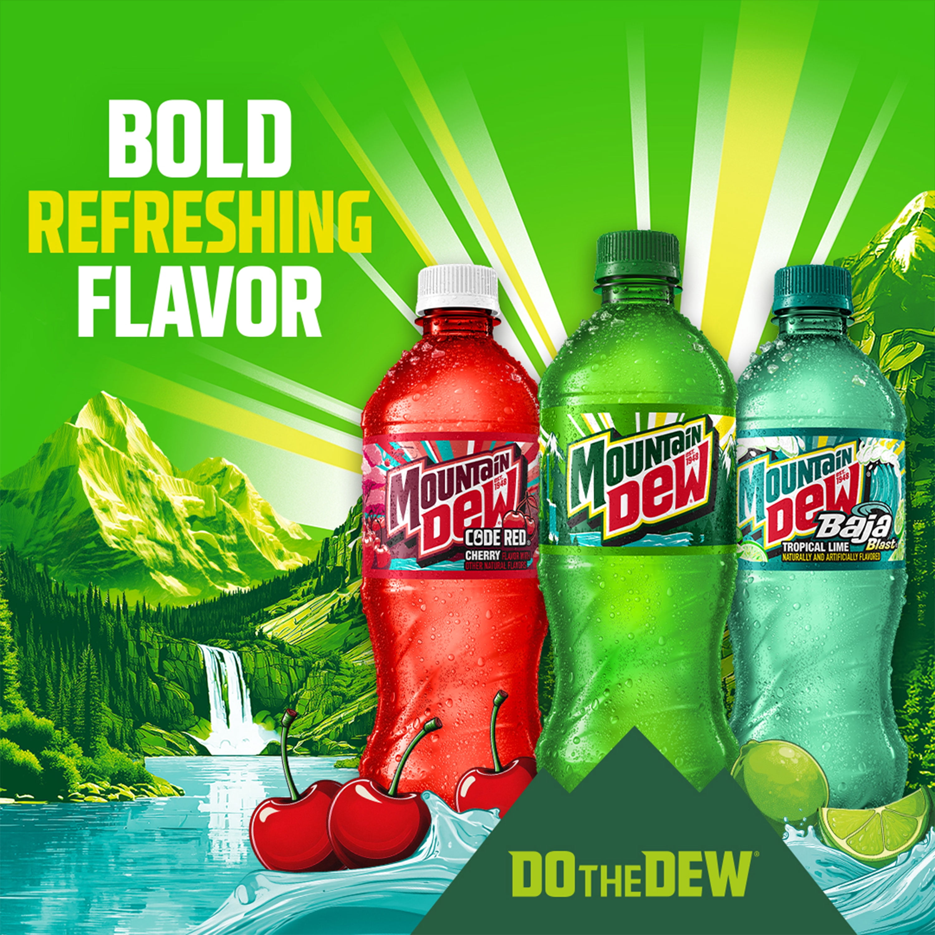 Mountain Dew x Trolli Mango Pineapple Punch 20 fl oz, 1ct Bottle