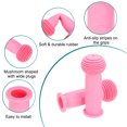 thumbnail image 4 of Uxcell 4pcs Bike Handlebar Grips 4.13" Non-Slip Rubber Mushroom Bicycle Grips Fit 7/8" Handlebars, Pink, 4 of 7