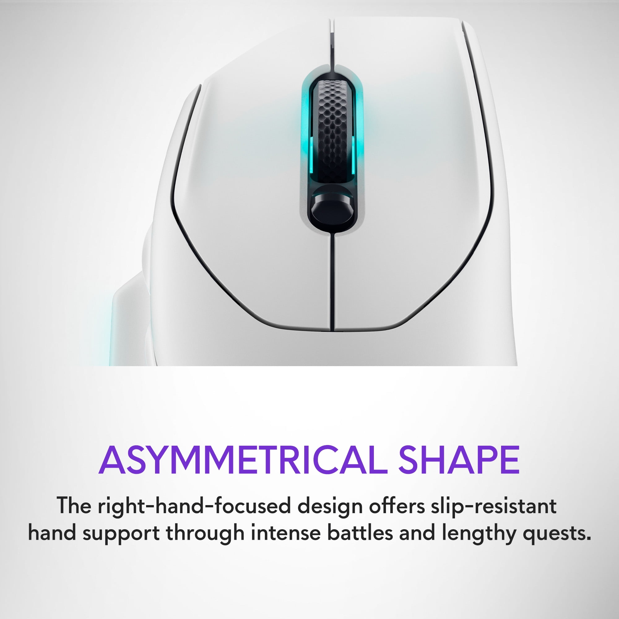 Alienware Wireless Gaming Mouse AW620M 2.4GHz 26000 DPI 7 Buttons Lunar Light