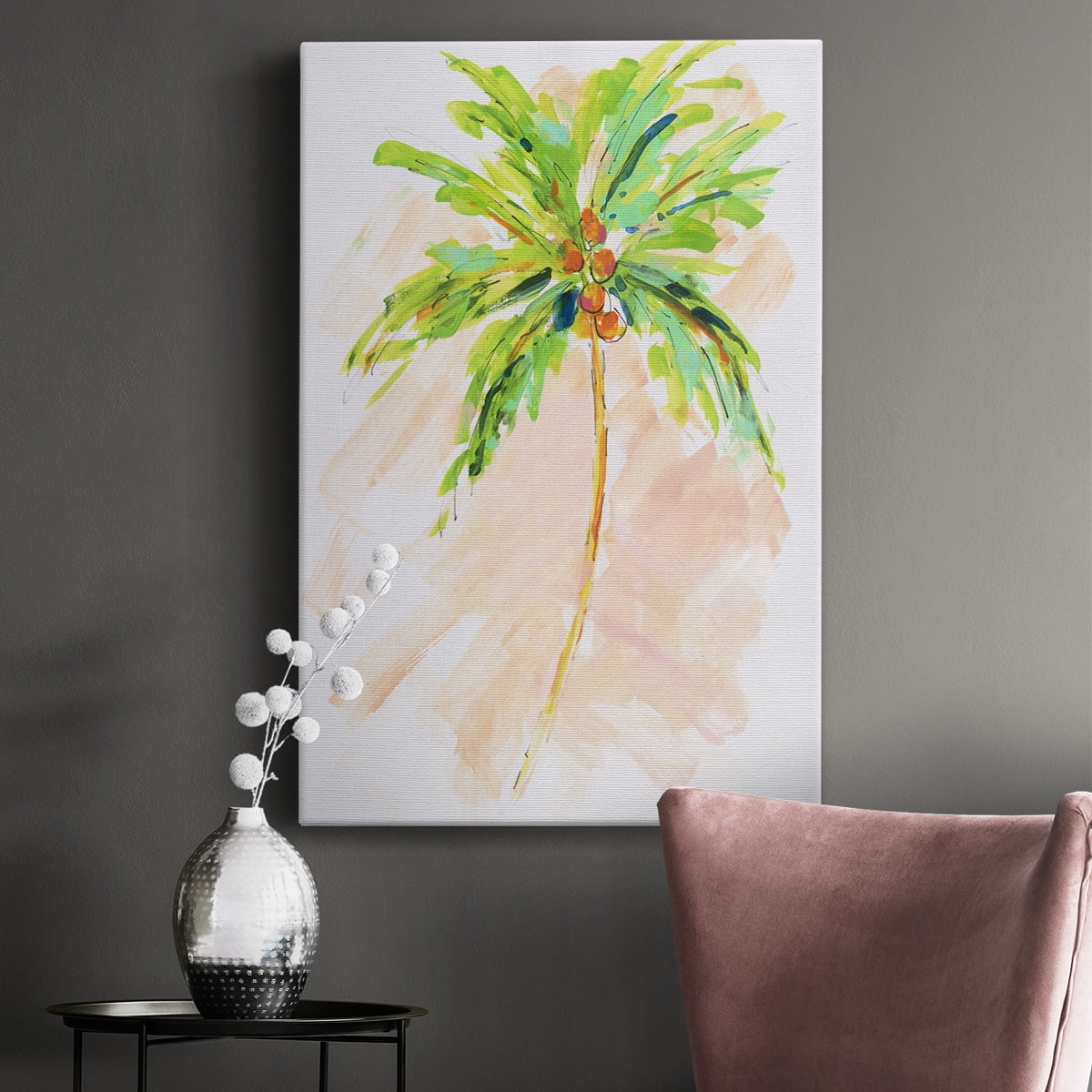 Coconut Palm II Premium Gallery Wrapped Canvas - Ready to Hang