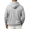 thumbnail image 6 of WIZUTIZ Men's Pullover Hoodie Thick Fleece Cargo Sweatshirt for Men Solid Color Multi Pocket Knit Hooded Sweatshirt Warm Oversized Casual Workwear Athletic Streetwear, 6 of 9