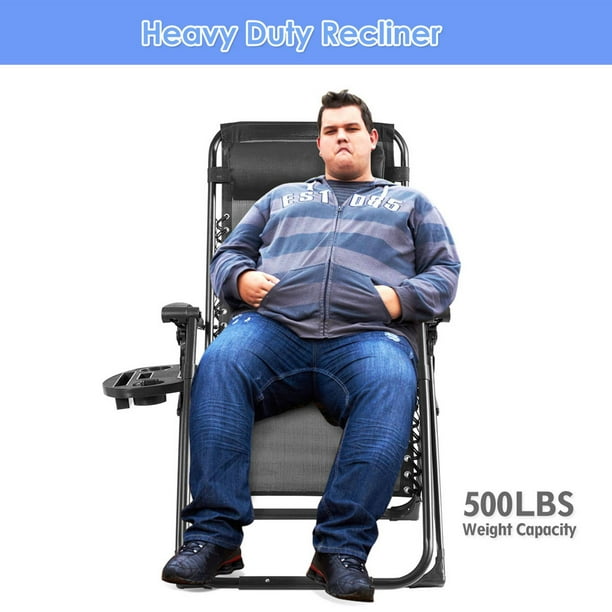 Costway Zero Gravity Chair Oversize Lounge Chair Patio Heavy Duty