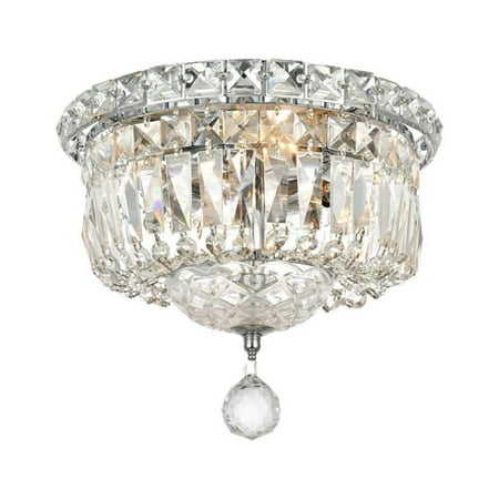

Home Decorative Tranquil 4 Light Chrome Flush Mount Clear Royal Cut Crystal