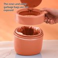 thumbnail image 5 of Small Trash Can with Lid, Mini Trash Can for Bathroom, Office and Bedroom, Small Bathroom Garbage Can with Swing Top, Compact Waste Basket for Desk, Dorm & Home, Orange - Xuniizn, 5 of 9