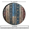 thumbnail image 2 of American Flag Vintage Heavy Duty Spare Tire Cover Patriotic July 4th Waterproof Sun Protection for Fit for SUV Truck Travel Trailer 15 Inch, 2 of 8