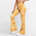 thumbnail image 2 of CHUMUD High Waist Workout Pants for Petite Women Boho Stretchy Floral Gym Flare Pants Tummy Control Yoga Pants Outdoor, 2 of 9