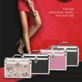 thumbnail image 2 of bedienty Storage Case Makeup Box Multifunctional Jewelry Container Light-weight Hard Shell Organization Cosmetic Tools Organizer Pink/S, 2 of 6