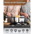 thumbnail image 3 of Cook N Home Juego de utensilios de cocina de acero inoxidable de 10 piezas, ollas y sartenes, juego de cocina con asas que se mantienen frescas, apto para lavavajillas, plateado, 3 of 5
