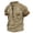 Khaki, variant on Men Drawstring Short Sleeve T Shirt Color Block Pullover Casual Lightweight Sports Top,Green,L