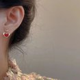 thumbnail image 3 of Hearth & Gear Boucles d'Oreilles Rouges Petites à la Mode et au Tempérament Exquis et Petites Boucles d'Oreilles à Tige en Argent Boucles d'Oreilles d'Hiver Boucles d'Oreilles pour Femmes Boucles d'Oreilles pour Femmes Boucles d'Oreilles à Clip en Perles Boucles d'Oreilles Créoles Statement Boucles d'Oreilles pour Femmes, 3 of 6