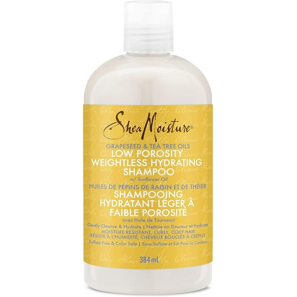 Shea Moisture Low Porosity Weightless Hydrating Shampoo with Grapeseed & Tea Tree Oils 384 ml