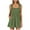 Army Green, variant on Womens Rompers Summer Casual Square Neck Smocked Overalls Sleeveless Loose Beach Vacation Jumpsuits with Pockets