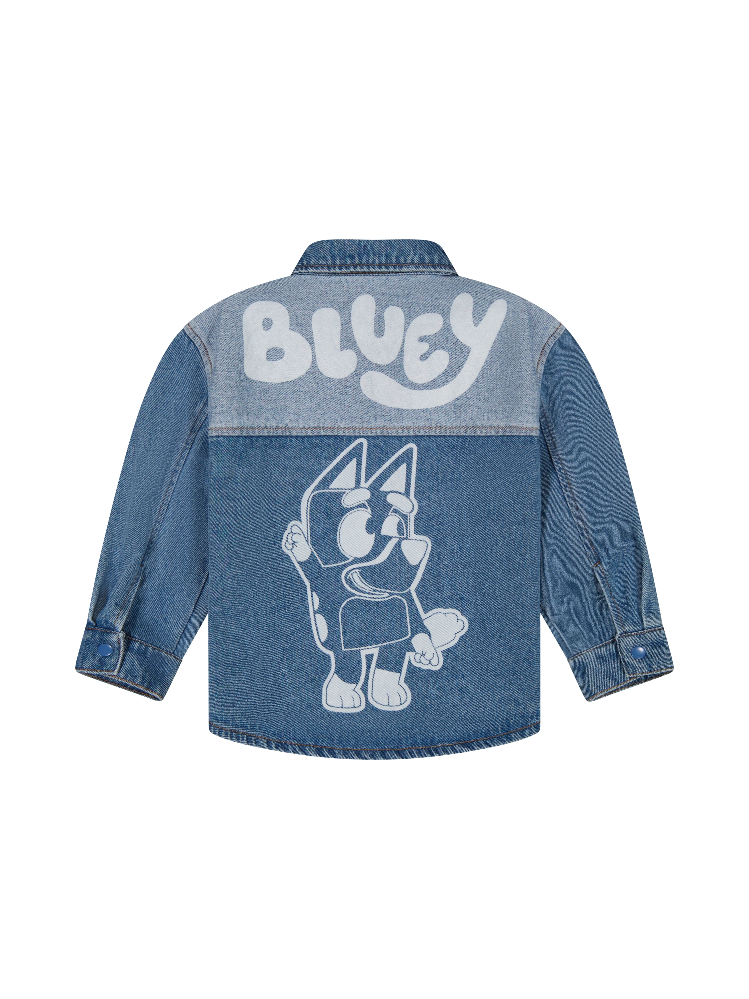 Bluey Toddler Boy Denim Shacket, Sizes 12M-5T