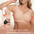 thumbnail image 3 of Jelly Support Wireless Bras for Women, Breathable Laser-Cut Holes, Smoothing Back Full Coverage Bralette, Convertible Straps,M-2XL, 3 of 7