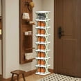 thumbnail image 4 of 9-Tier Vertical Shoe Rack - Space Saving Narrow Shoe Organizer for Entryway, Closet & Small Spaces - Free Standing Stackable Shoe Shelf for Living Room & Bedroom, 4 of 9