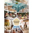 thumbnail image 5 of Turquoise Starfish Table Cloth, Ocean Nautical Seahorse Coral Shell Waterproof Tablecloth for Rectangle Tables, Reusable Washable Fabric Table Cover for Restaurant Kitchen Dining Tables 60"x120", 5 of 6