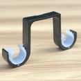 thumbnail image 7 of 6Pcs Double Curtain Rod Brackets Ceiling Mount Supports Aluminum Alloy Black, 7 of 7