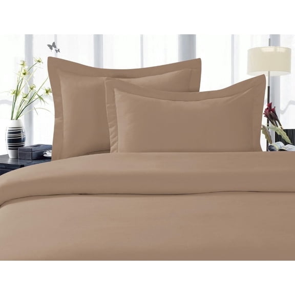 Elegant Comfort 1800 Series Microfiber Bed Sheets 6-Piece Set, Deep Pocket, Queen Taupe