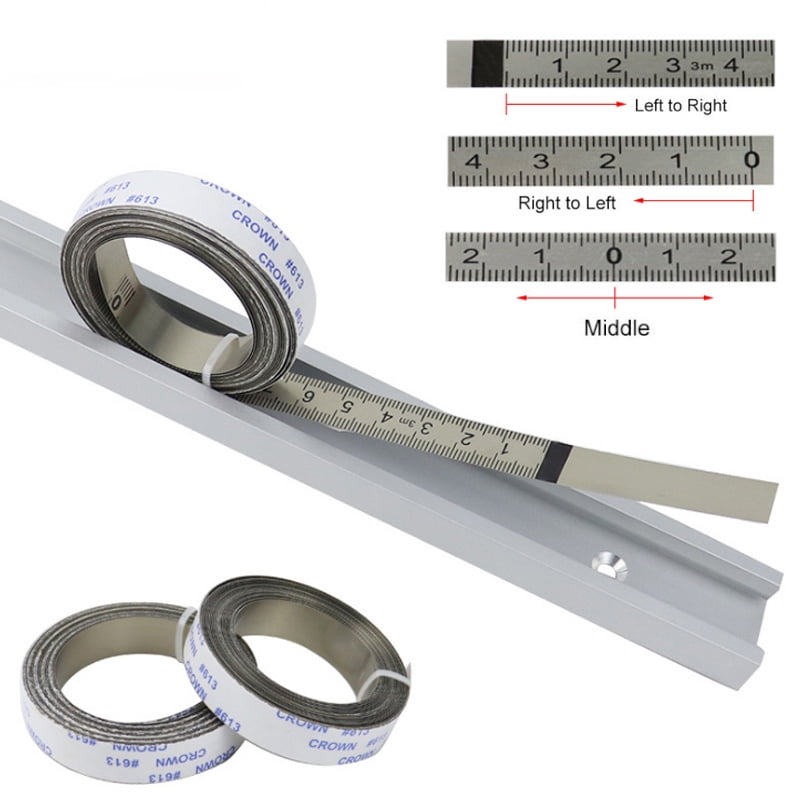 Stainless Steel Miter Track Tape Measure Self Adhesive Metric Scale Ruler 